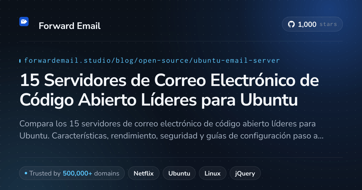 15 Servidores de Correo Electrónico de Código Abierto Líderes para Ubuntu 2026