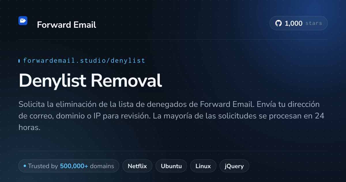 Denylist Removal - Desbloquea tu Email, Dominio o IP