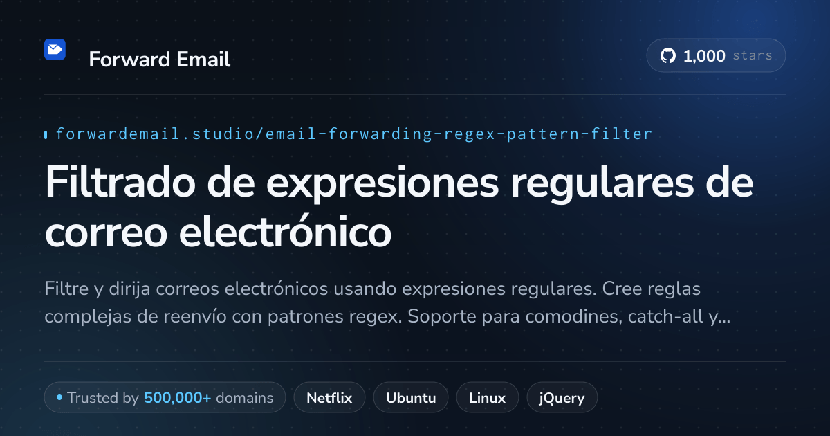 Filtrado de expresiones regulares de correo electrónico - Coincidencia avanzada de patrones para dominios personalizados