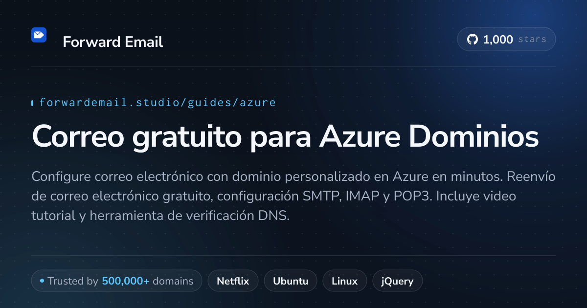 Cómo configurar el correo electrónico con Azure