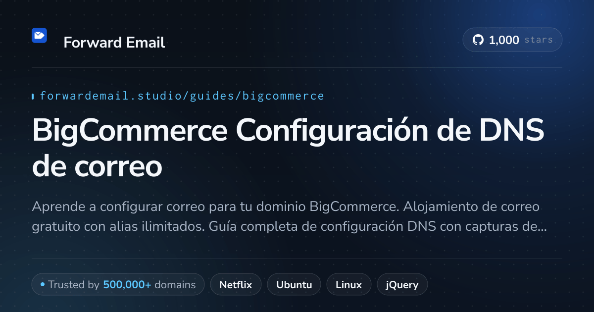 Cómo configurar el correo electrónico con BigCommerce