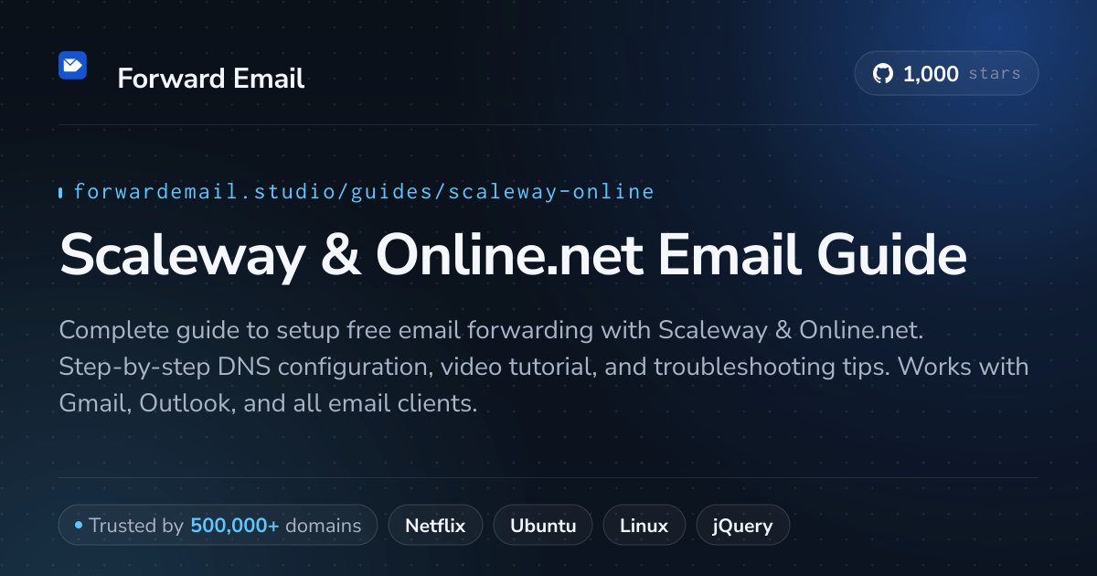 Cómo configurar el correo electrónico con Scaleway & Online.net