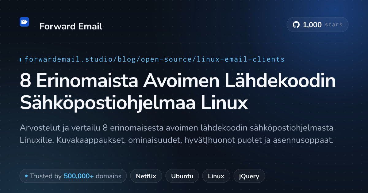 8 Erinomaista Avoimen Lähdekoodin Sähköpostiohjelmaa Linux 2026