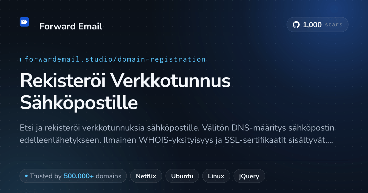 Rekisteröi Verkkotunnus Sähköpostille - Löydä Täydellinen Verkkotunnuksesi