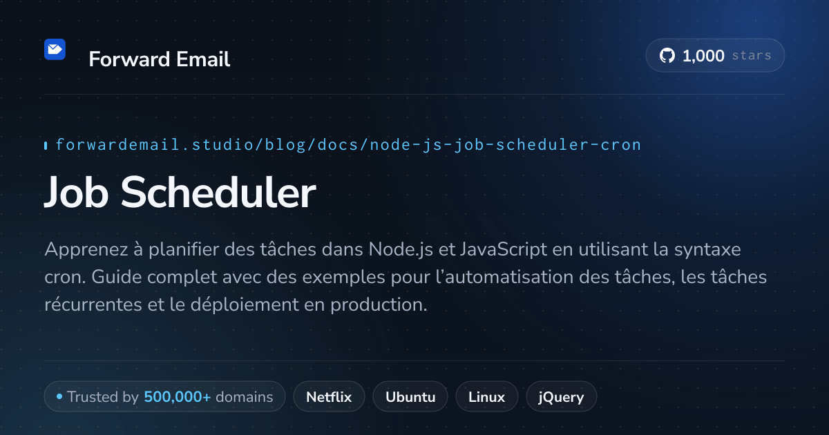 Planificateur de tâches Node.js