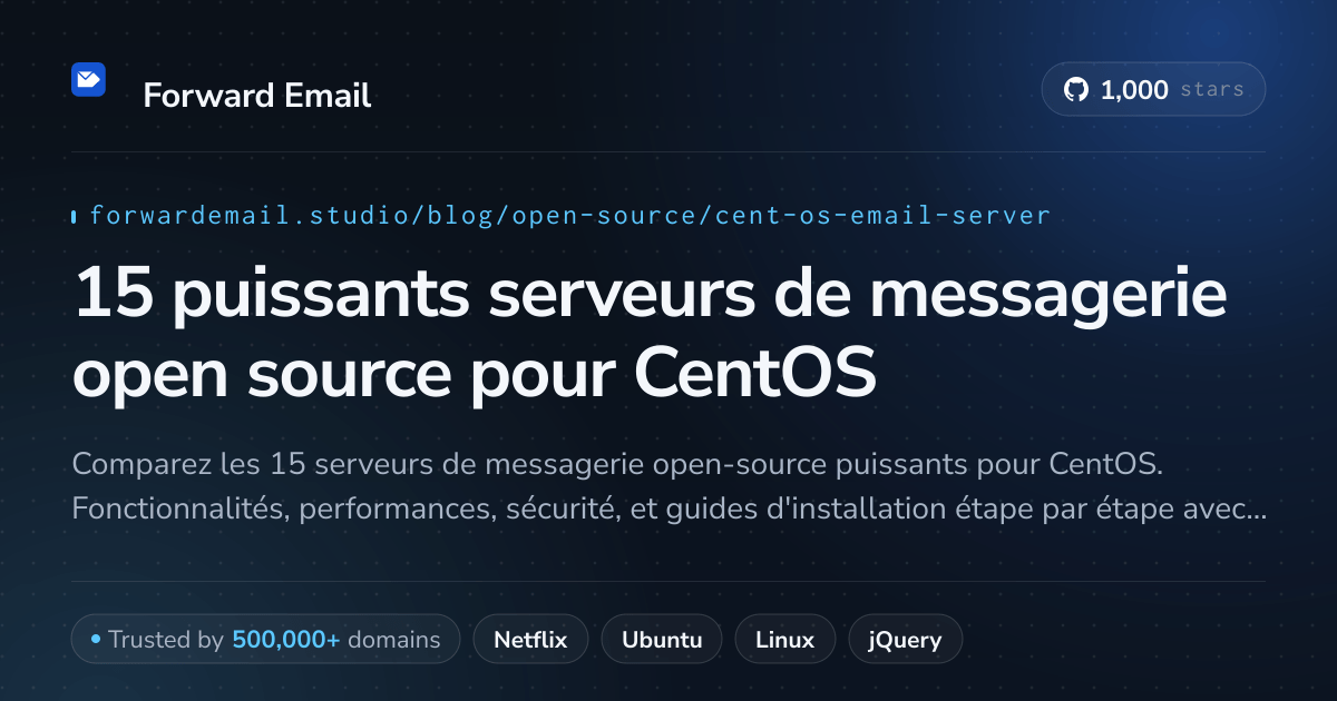 15 puissants serveurs de messagerie open source pour CentOS 2026