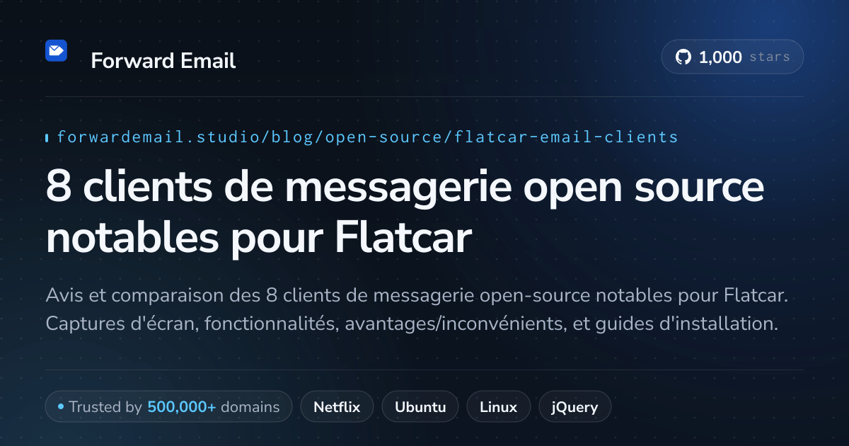 8 clients de messagerie open source notables pour Flatcar 2026