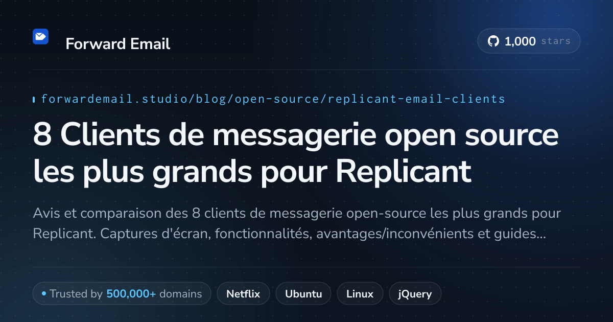 8 Clients de messagerie open source les plus grands pour Replicant 2026