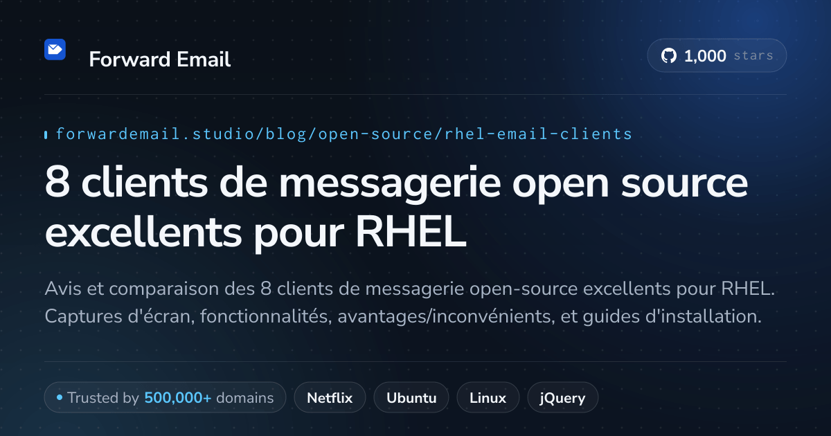 8 clients de messagerie open source excellents pour RHEL 2026