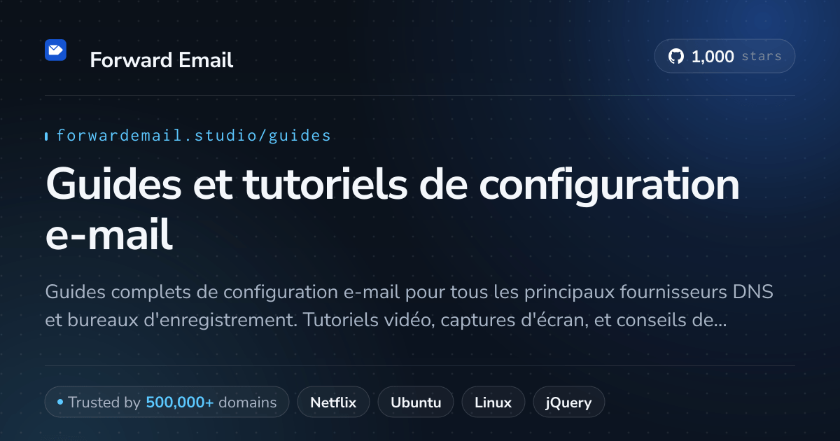 Guides et tutoriels de configuration e-mail - Instructions étape par étape 2026