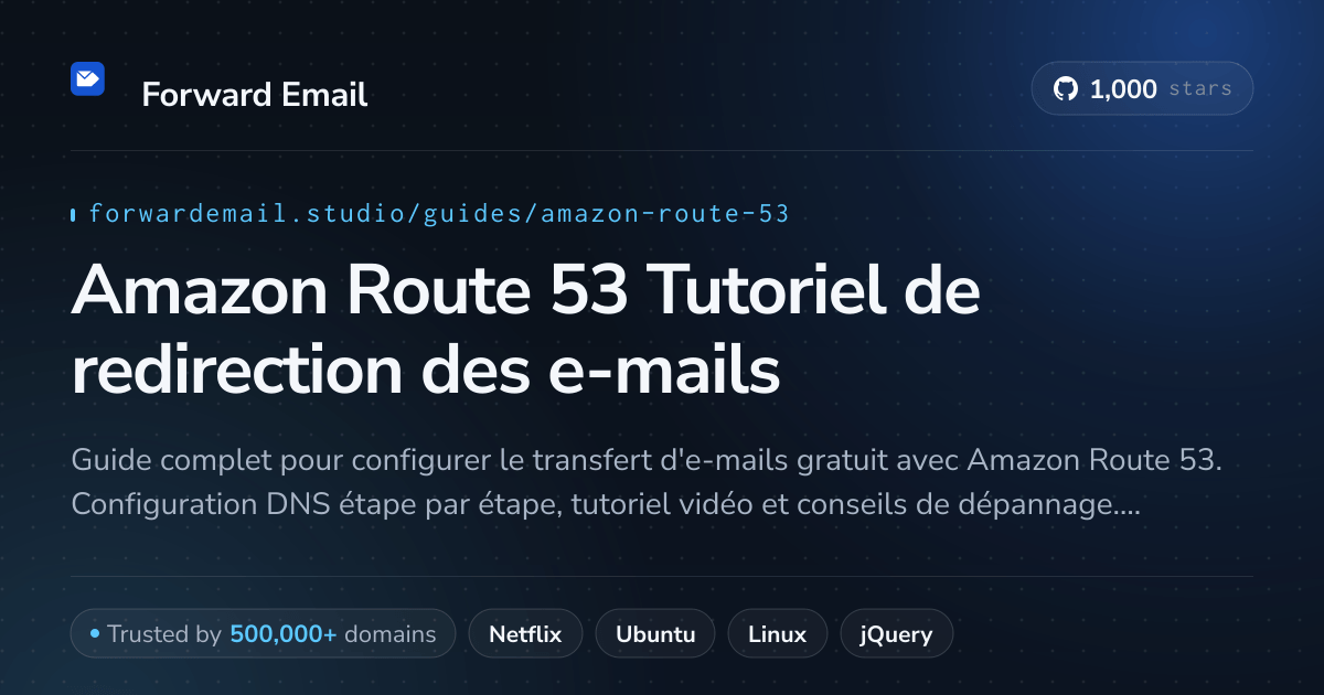 Comment configurer la messagerie électronique avec Amazon Route 53
