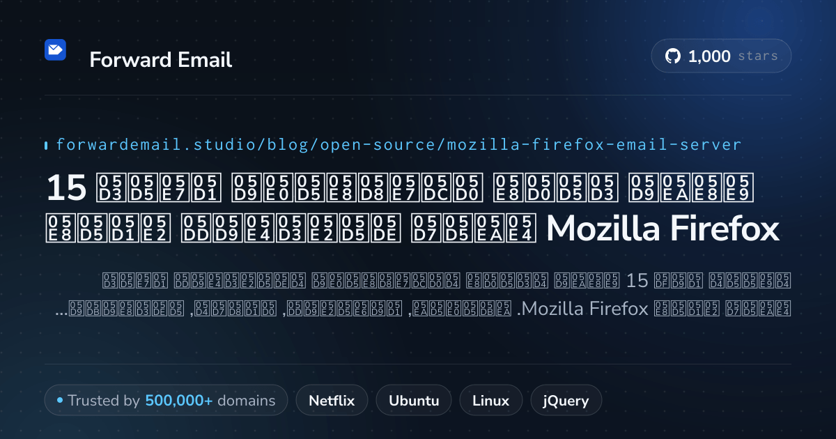 15 שרתי דואר אלקטרוני בקוד פתוח מועדפים עבור Mozilla Firefox 2026