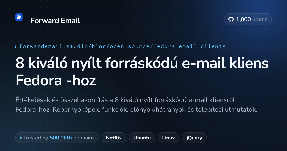 8 kiváló nyílt forráskódú e-mail kliens Fedora 2026-hoz