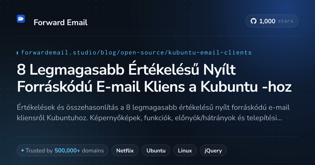 8 Legmagasabb Értékelésű Nyílt Forráskódú E-mail Kliens a Kubuntu 2026-hoz