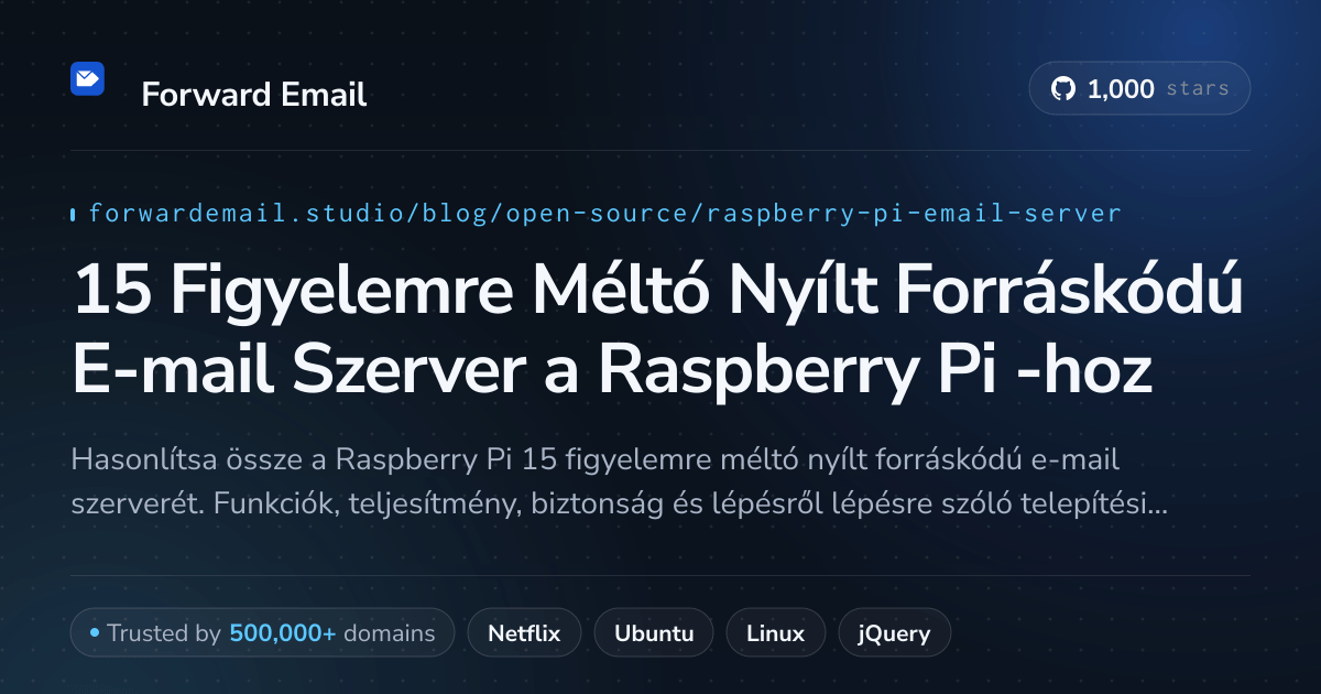 15 Figyelemre Méltó Nyílt Forráskódú E-mail Szerver a Raspberry Pi 2026-hoz