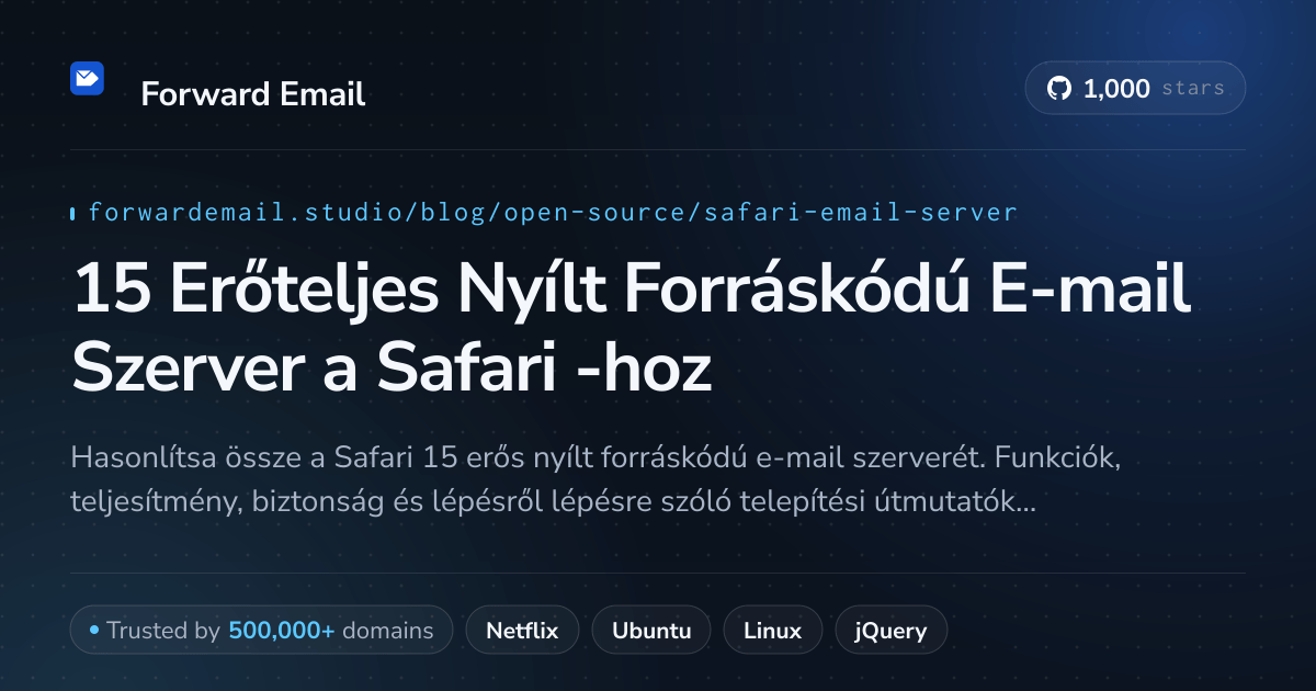 15 Erőteljes Nyílt Forráskódú E-mail Szerver a Safari 2026-hoz