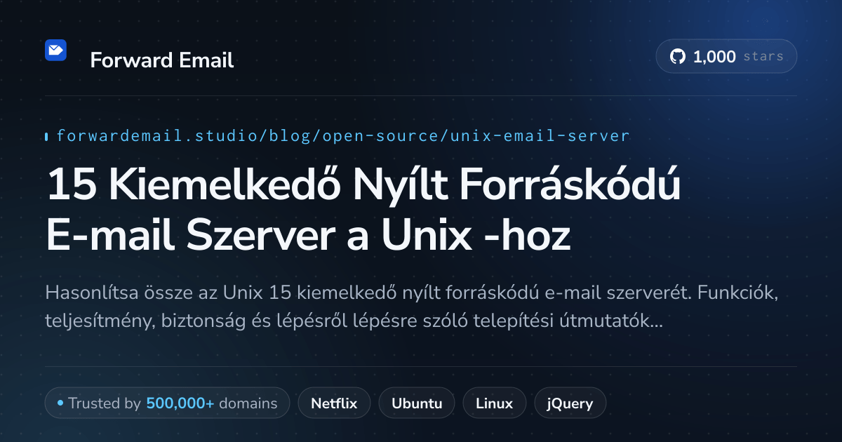 15 Kiemelkedő Nyílt Forráskódú E-mail Szerver a Unix 2026-hoz