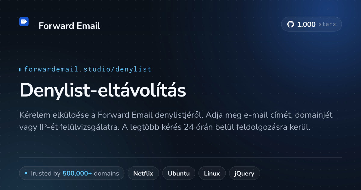 Denylist-eltávolítás - Oldja fel az e-mailjét, domainjét vagy IP-címét