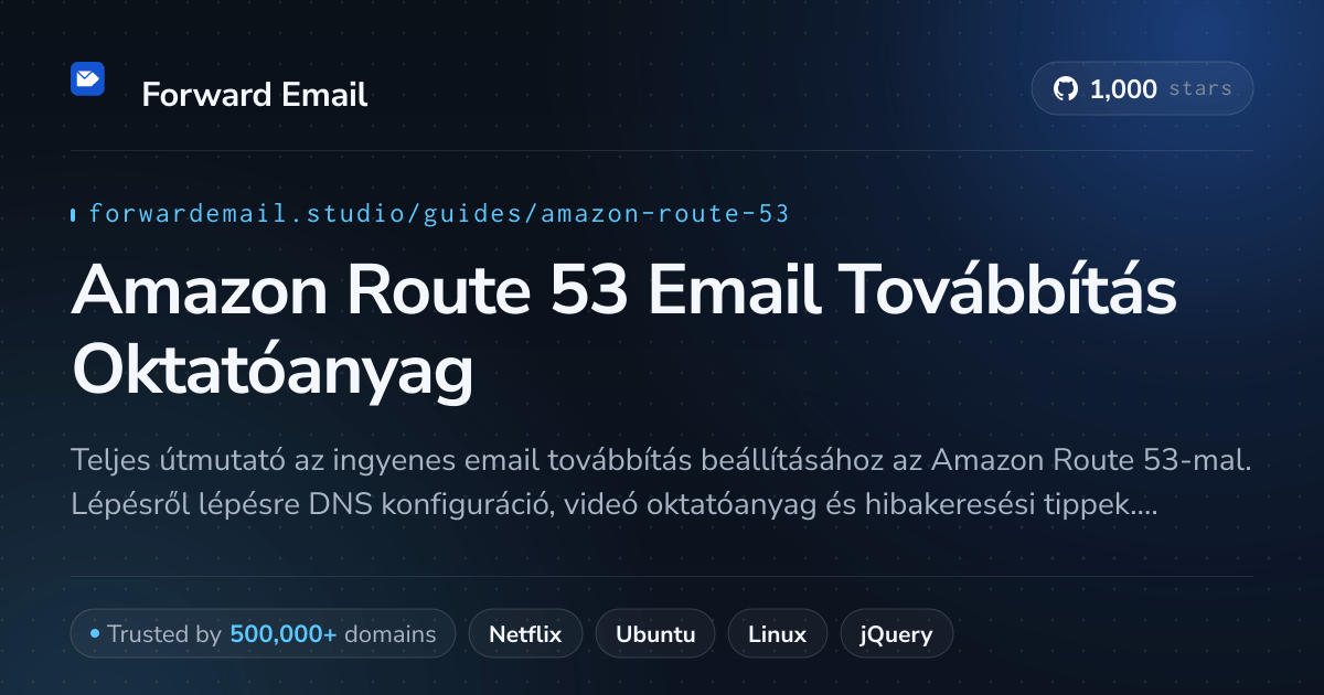 Hogyan állítsd be az e-mailt Amazon Route 53 segítségével