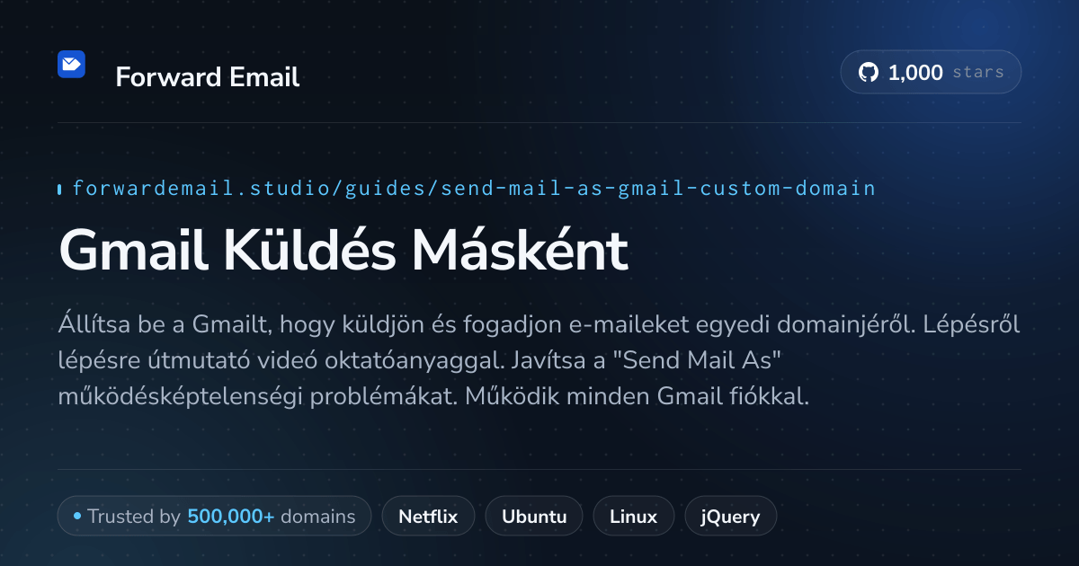 Hogyan állítsd be az e-mailt Send Mail As with Gmail segítségével
