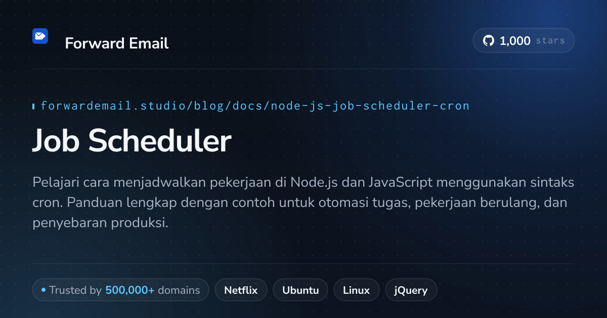 Penjadwal Pekerjaan Node.js
