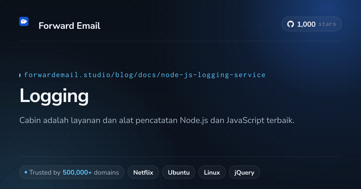 Layanan Pencatatan Node.js