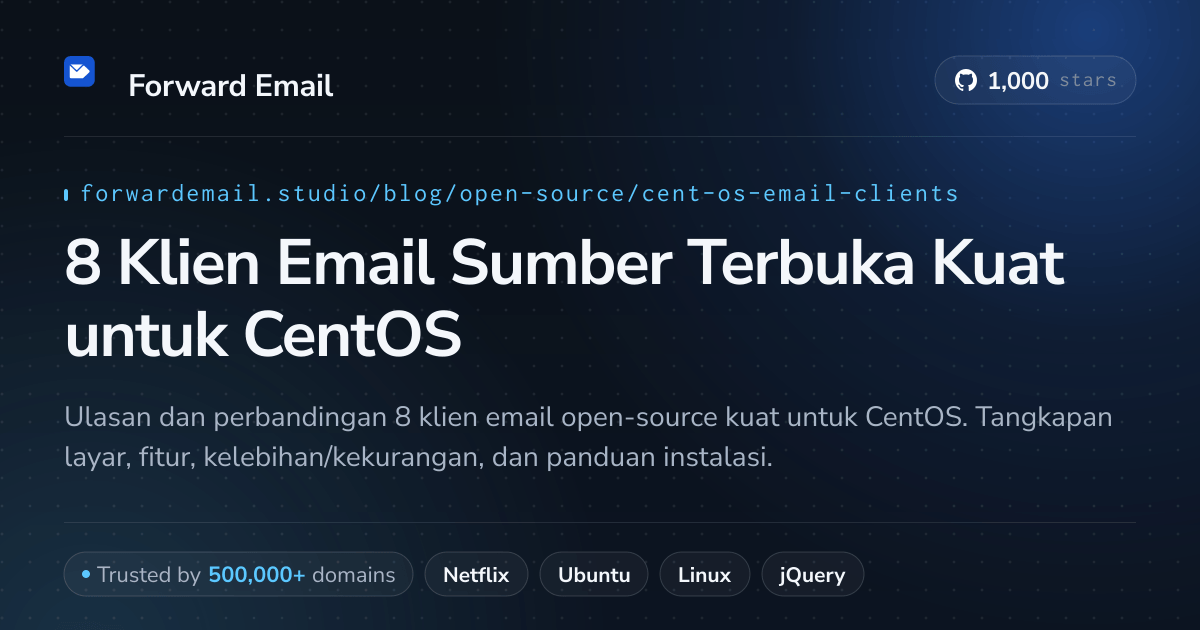 8 Klien Email Sumber Terbuka Kuat untuk CentOS 2026