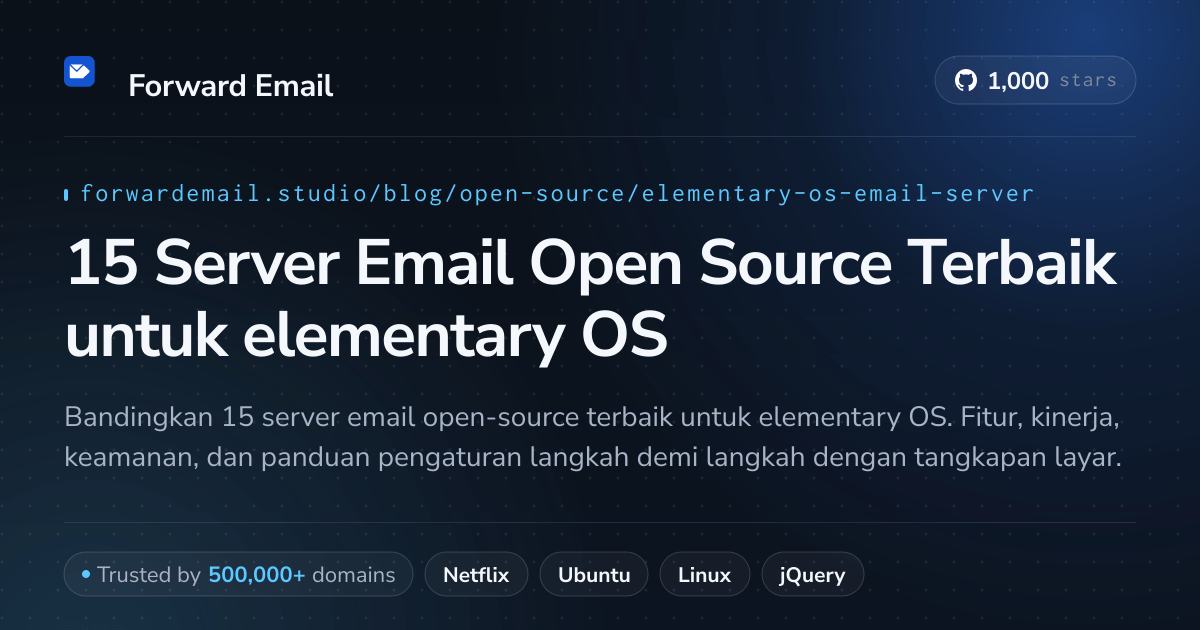 15 Server Email Open Source Terbaik untuk elementary OS 2026