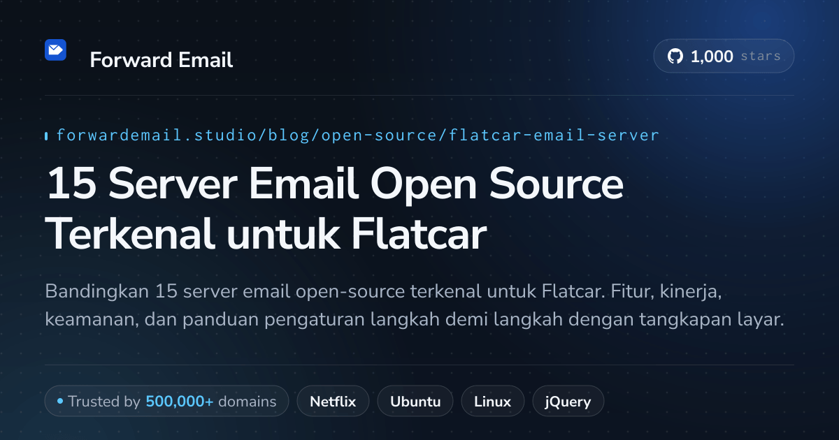 15 Server Email Open Source Terkenal untuk Flatcar 2026