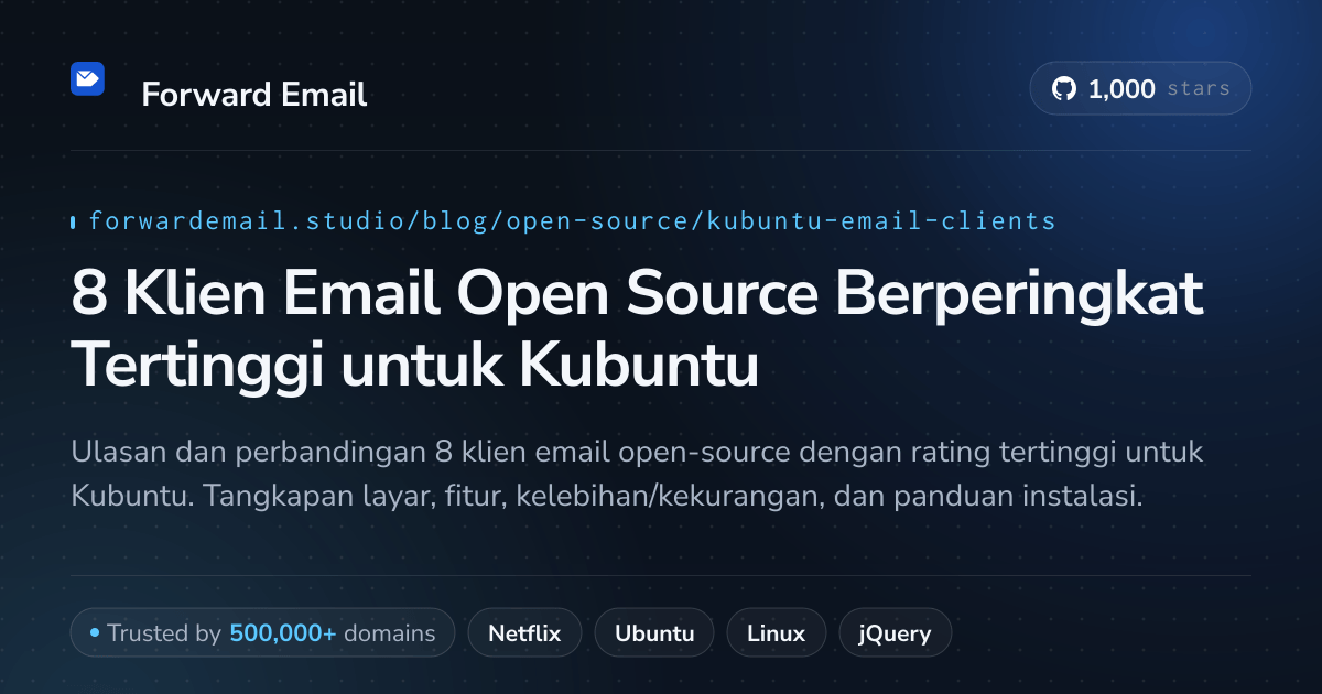 8 Klien Email Open Source Berperingkat Tertinggi untuk Kubuntu 2026