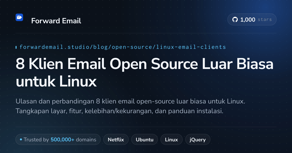 8 Klien Email Open Source Luar Biasa untuk Linux 2026
