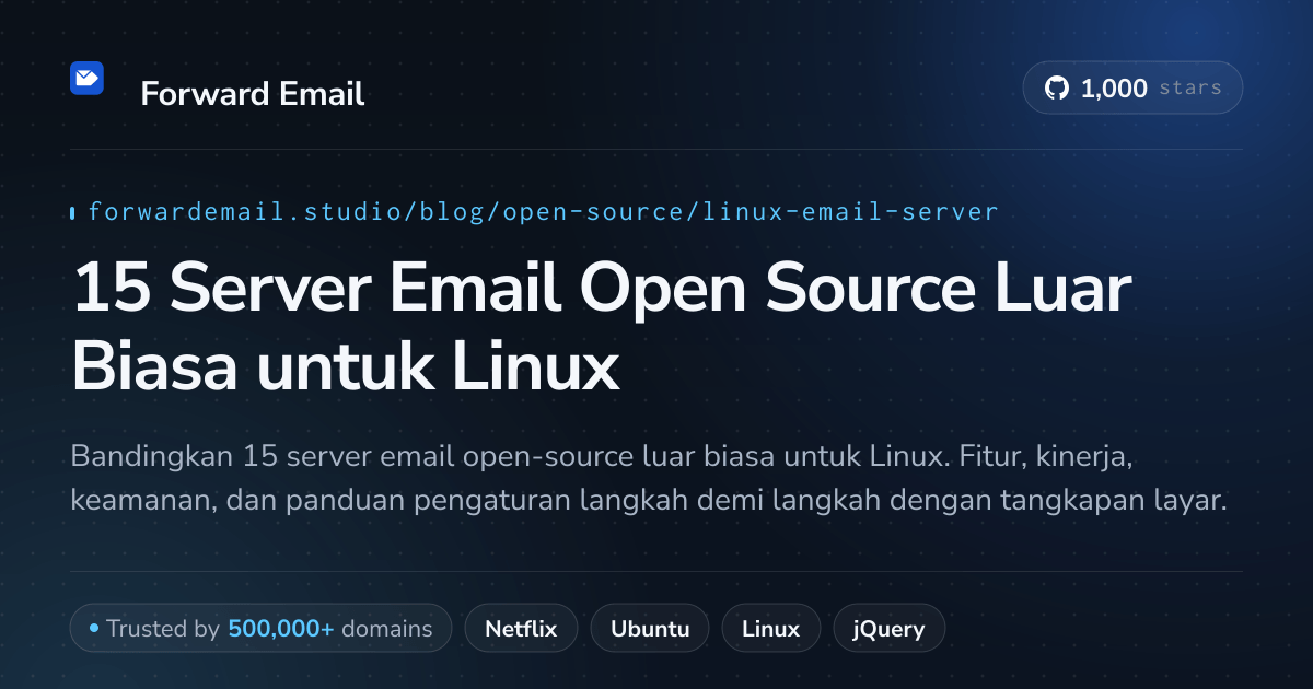 15 Server Email Open Source Luar Biasa untuk Linux 2026