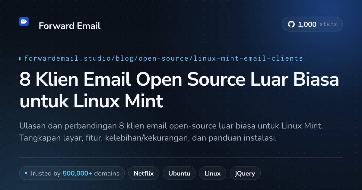 8 Klien Email Open Source Luar Biasa untuk Linux Mint 2026