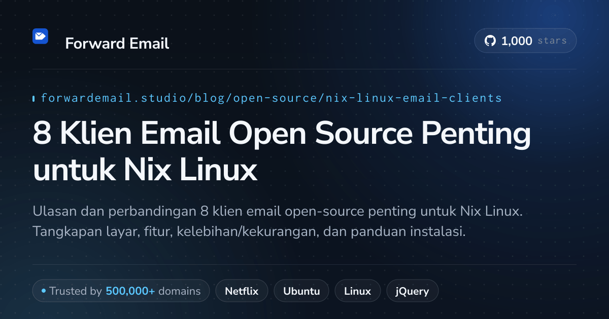 8 Klien Email Open Source Penting untuk Nix Linux 2026