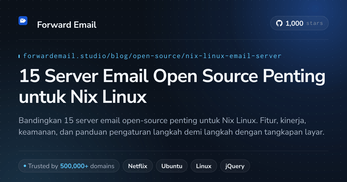 15 Server Email Open Source Penting untuk Nix Linux 2026