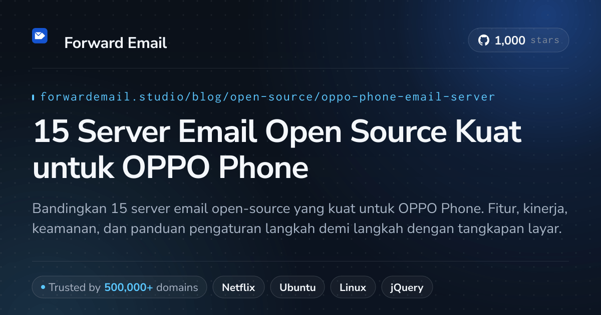 15 Server Email Open Source Kuat untuk OPPO Phone 2026