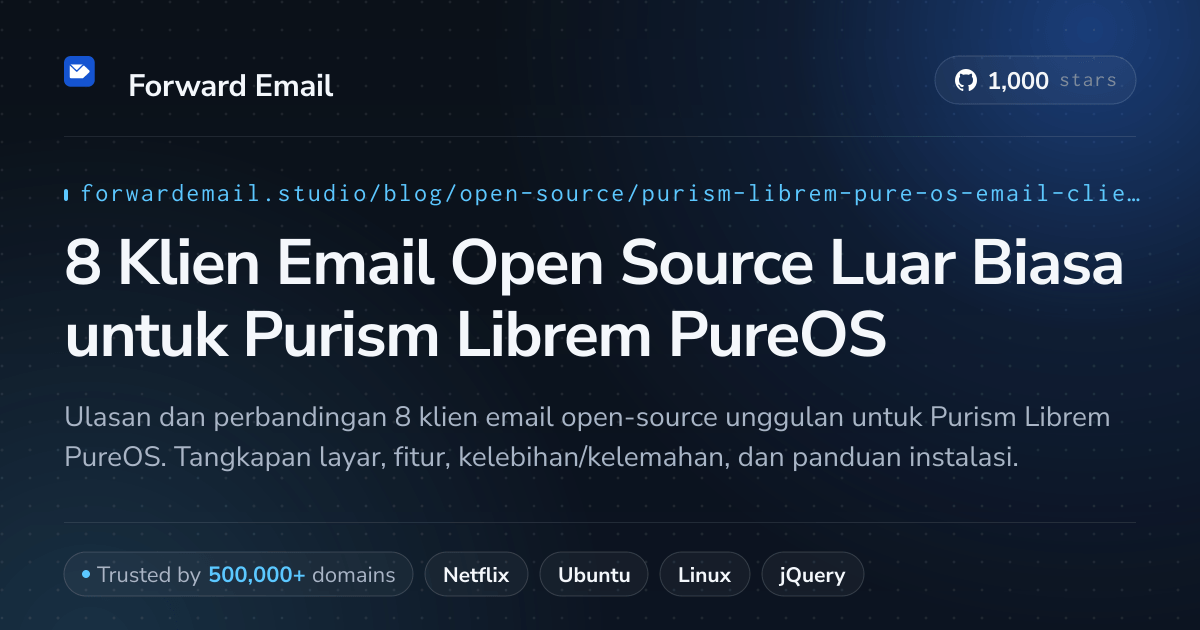 8 Klien Email Open Source Luar Biasa untuk Purism Librem PureOS 2026
