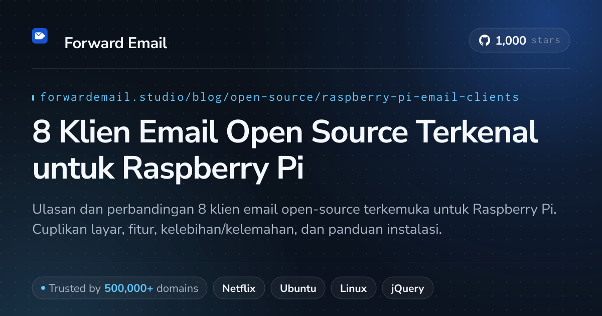 8 Klien Email Open Source Terkenal untuk Raspberry Pi 2026
