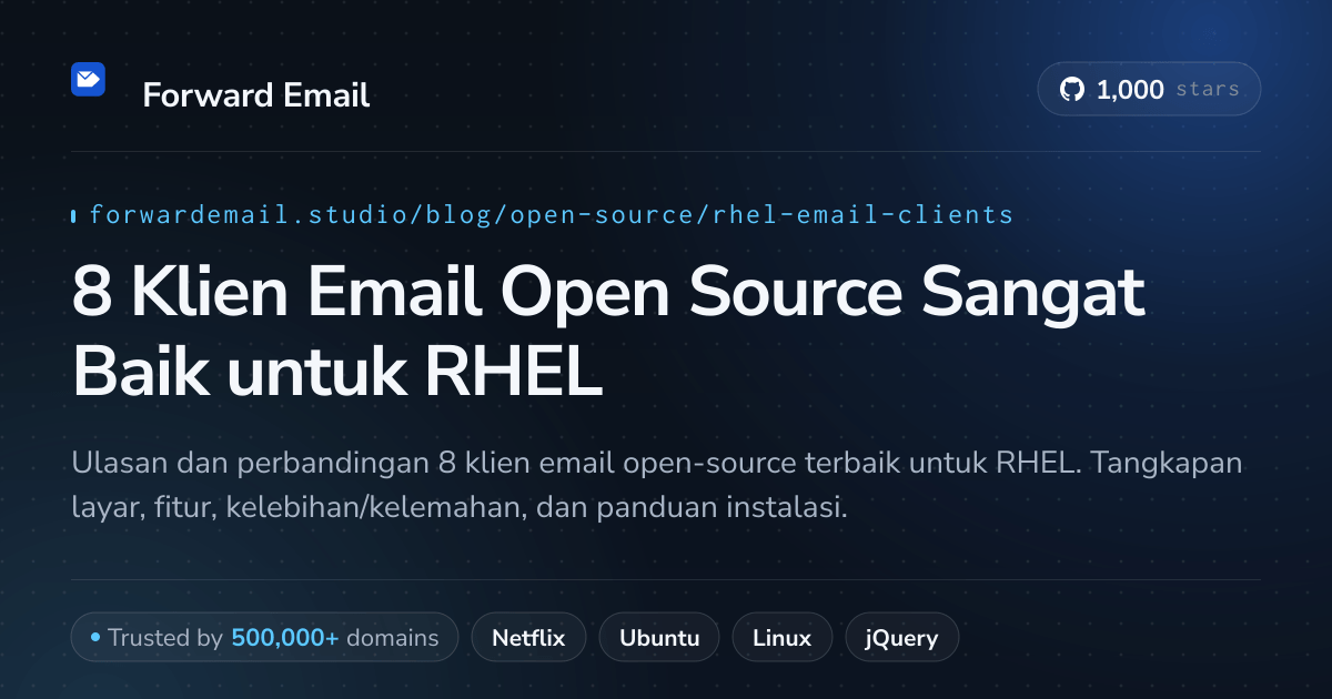 8 Klien Email Open Source Sangat Baik untuk RHEL 2026