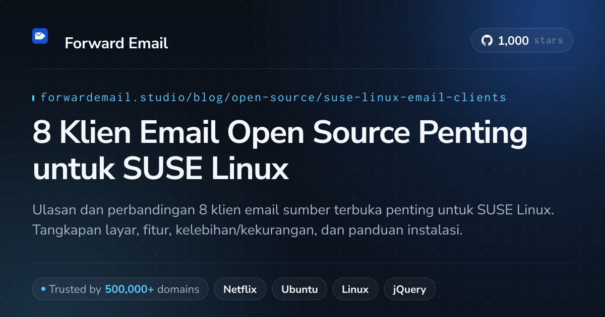 8 Klien Email Open Source Penting untuk SUSE Linux 2026