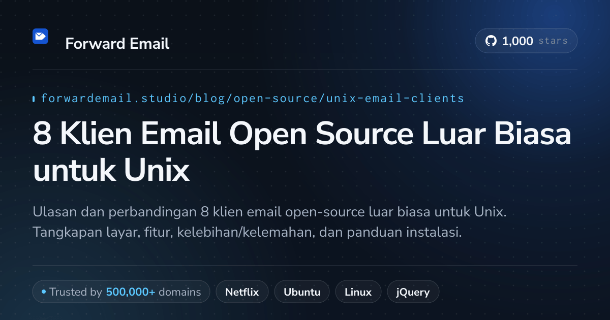 8 Klien Email Open Source Luar Biasa untuk Unix 2026