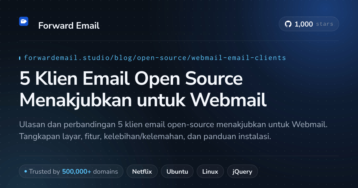 5 Klien Email Open Source Menakjubkan untuk Webmail 2026
