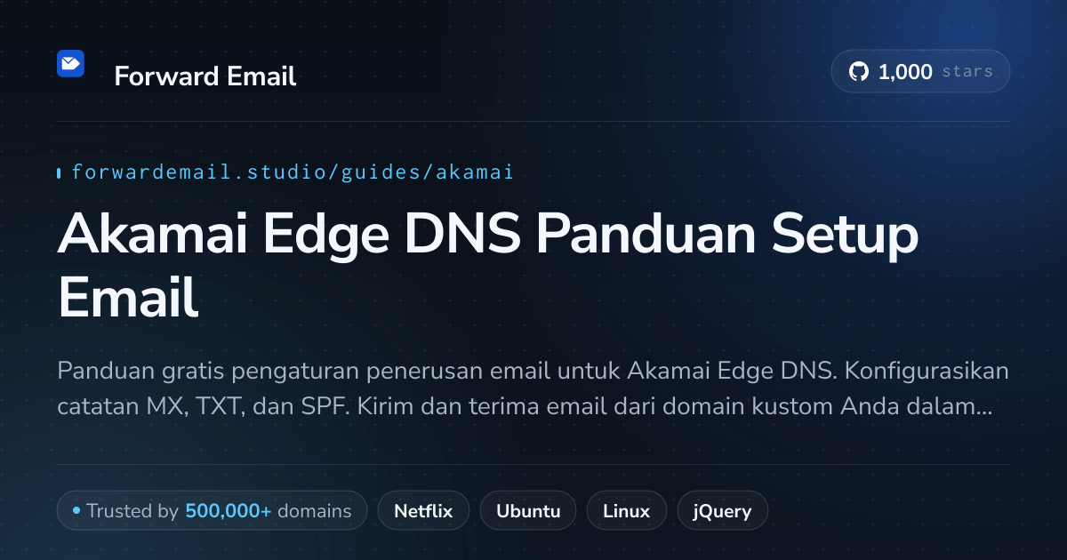 Cara Mengatur Email dengan Akamai Edge DNS