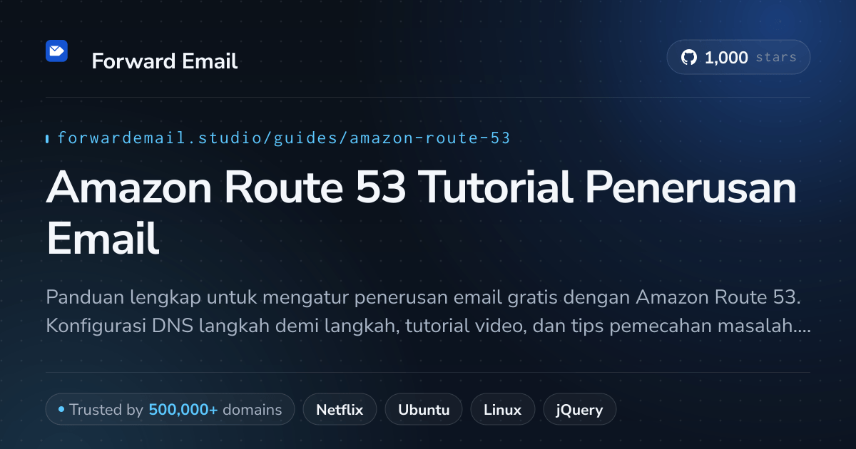 Cara Mengatur Email dengan Amazon Route 53