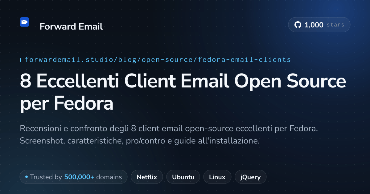 8 Eccellenti Client Email Open Source per Fedora 2026