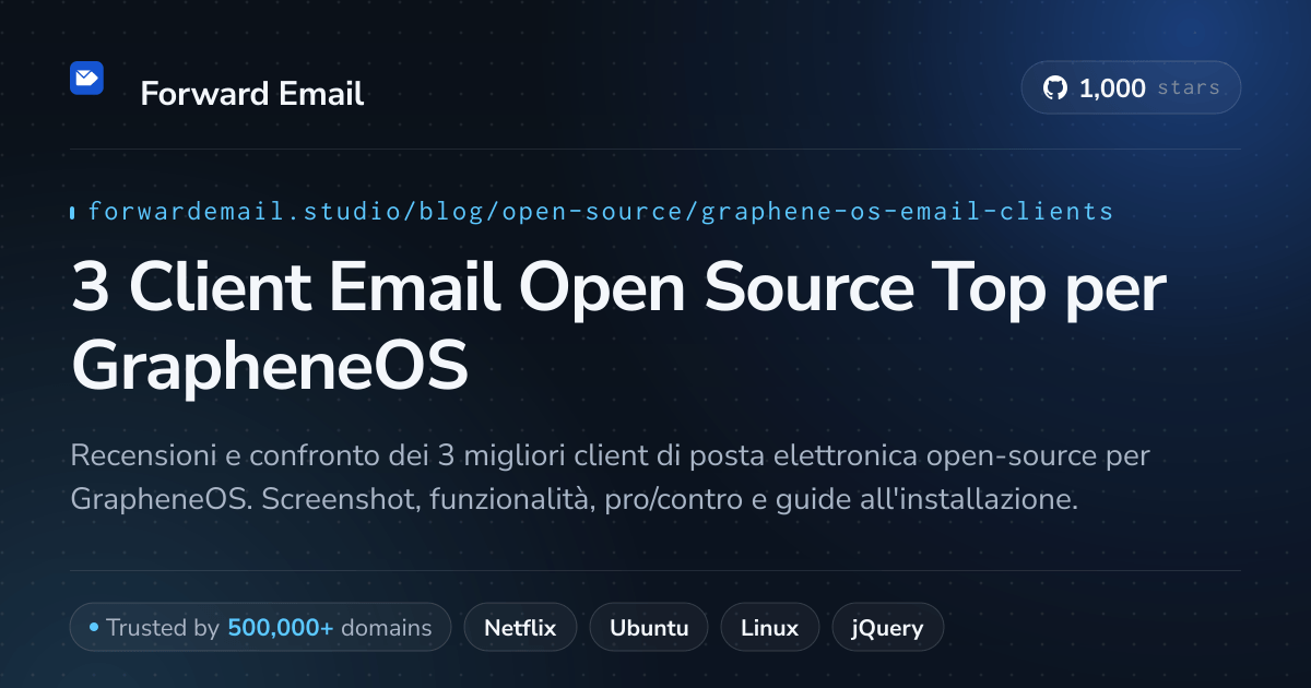 3 Client Email Open Source Top per GrapheneOS 2026