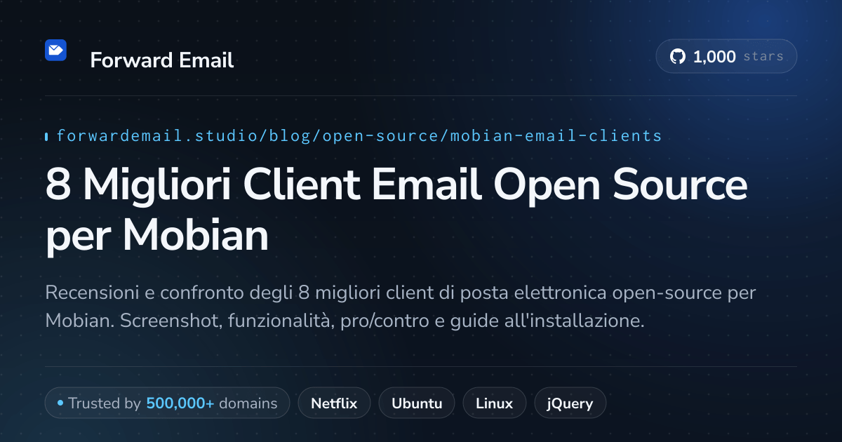 8 Migliori Client Email Open Source per Mobian 2026