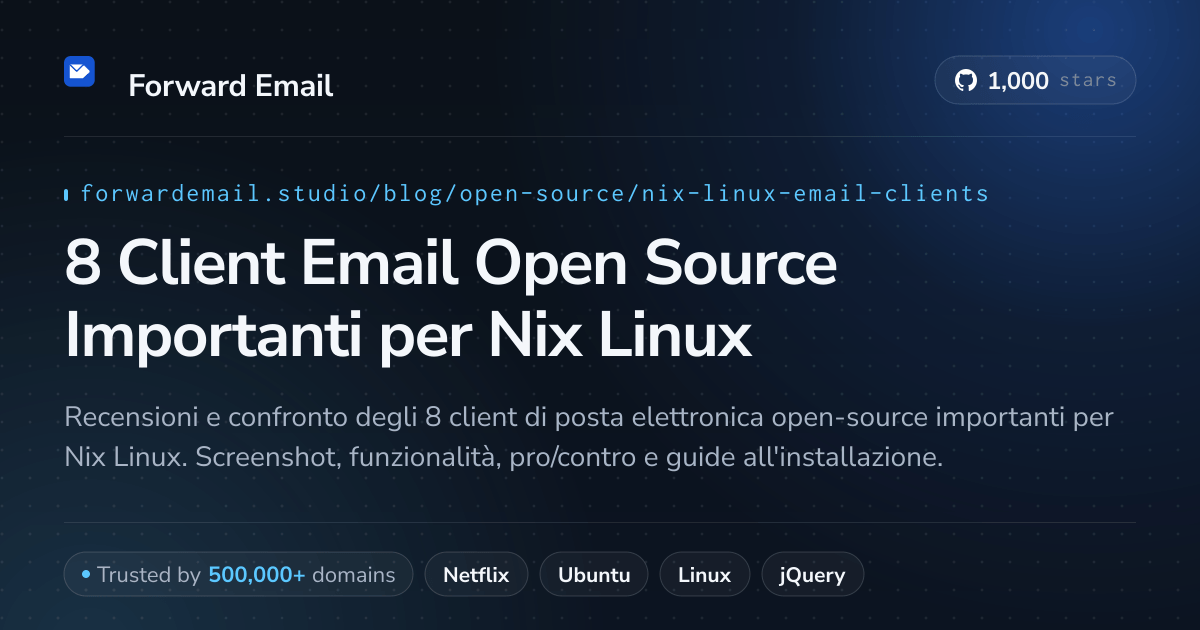 8 Client Email Open Source Importanti per Nix Linux 2026