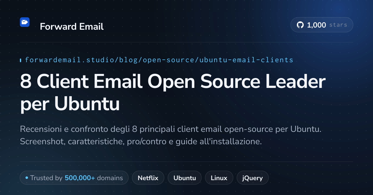 8 Client Email Open Source Leader per Ubuntu 2026
