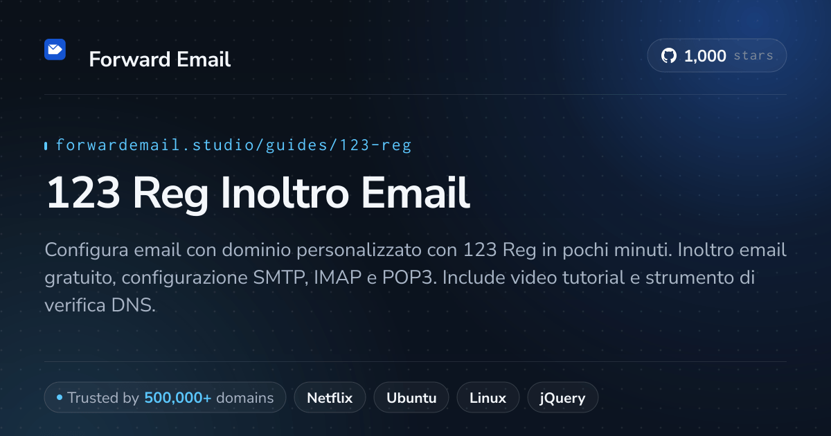 Come configurare l'email con 123 Reg